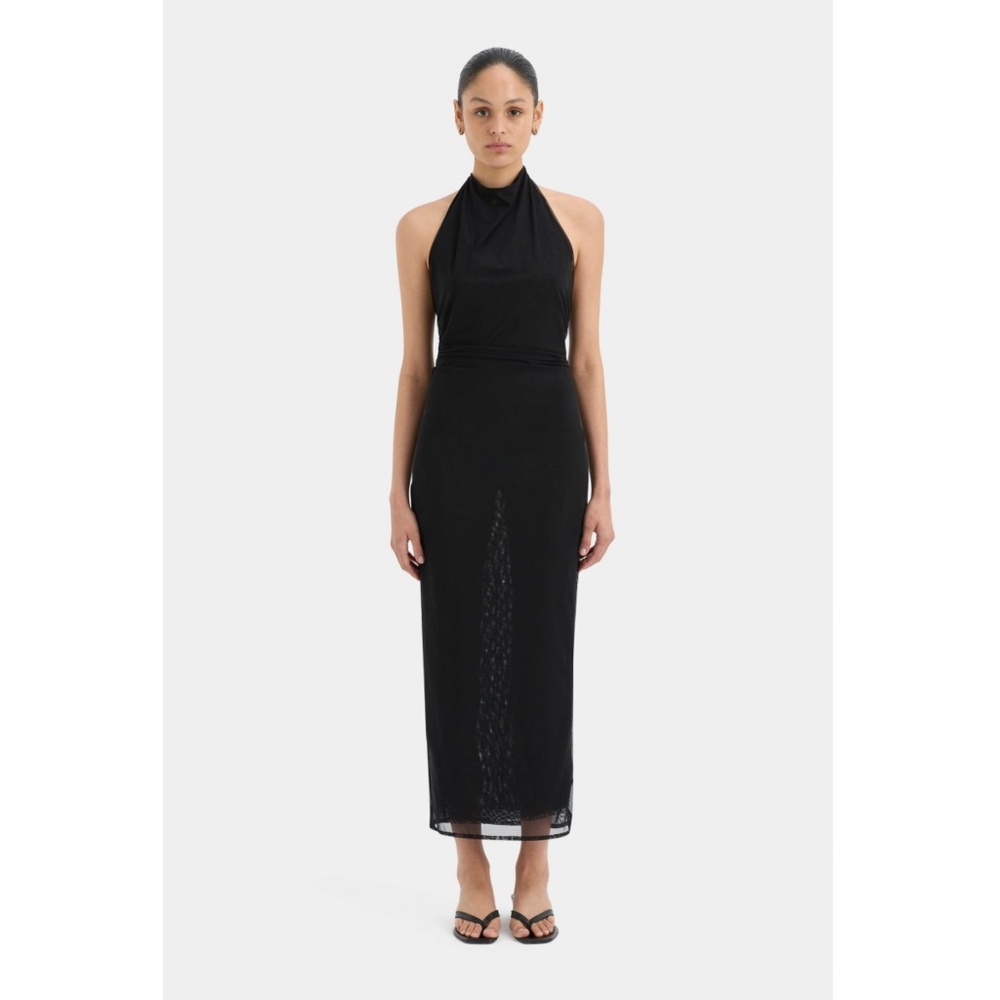 Sir The Label Jacques Mesh Halter Midi Dress $620 Like New Sz 0 XS